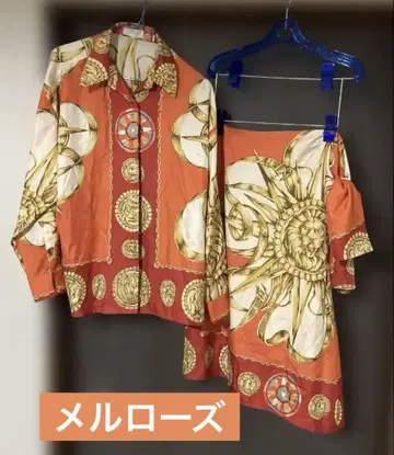 LA BREA 꽃무늬 셋업 오렌지