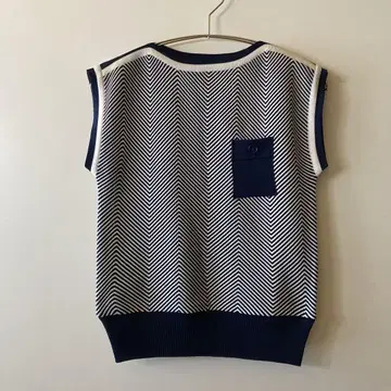vintage 헤링본 슬리브리스 썸머 니트 80s 90s