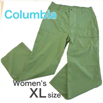 컬럼비아 우먼 롱 팬츠 베이커 팬츠 XL 카키