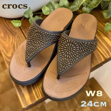crocs 통굽 플립플랍 W8 24cm