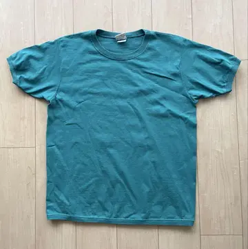 Goodwear 리브 티셔츠 미국제 터콰이즈 L 사이즈