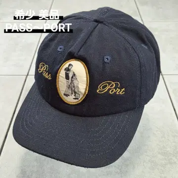 레어 PASS~PORT LOGO 5-PANEL CAP NAVY