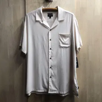 BRIXTON 브릭스톤 오픈 카라 셔츠 레이온 셔츠 무지 XL