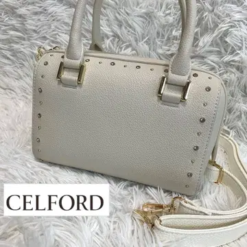 E52. 새상품급 CELFORD [ 뤼탕 비쥬 스터드 보스턴 백 ]
