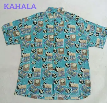 인기 하와이산 KAHALA 카할라 알로하 셔츠 XL 트로피컬 패턴
