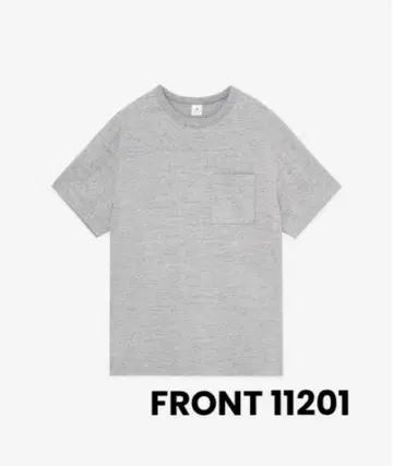 FRONT 11201 88/12 포켓 티셔츠 그레이