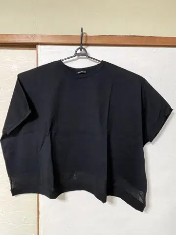 mizuiro ind 블랙 반팔 티셔츠