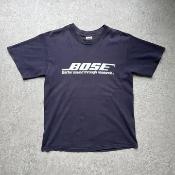 90년대 BOSE 프린트 티셔츠 USA산 앤빌 퍼플네이비 기업 상품
