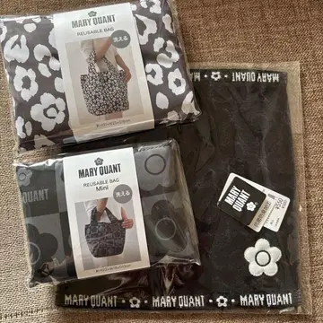 MARY QUANT 에코백 타월 블랙 미사용 새상품