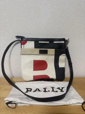 BALLY 숄더백 캔버스 가죽 수납 가방