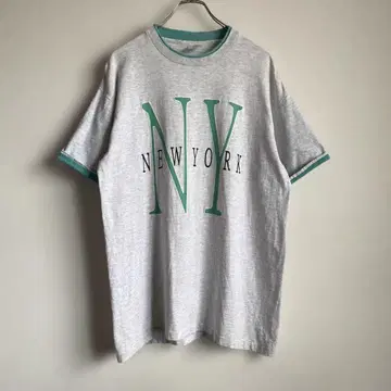90s USA제 New York NY 페이크 레이어드 티셔츠 보로