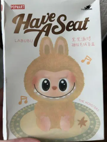 POP MART Have A Seat LABUBU 봉제 인형 미개봉
