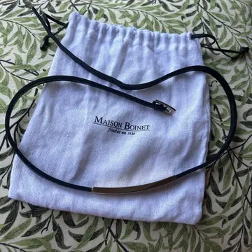 MAISON BOINET 블랙 가죽 벨트 70cm