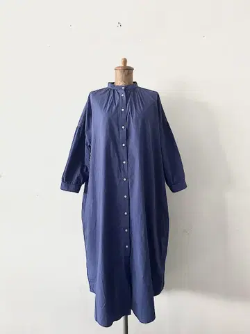 LOISIR 밴드 카라 코튼 원피스 프리 사이즈