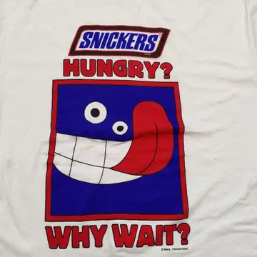 SNICKERS 스니커즈 90s 빈티지 기업계 USA제 티셔츠