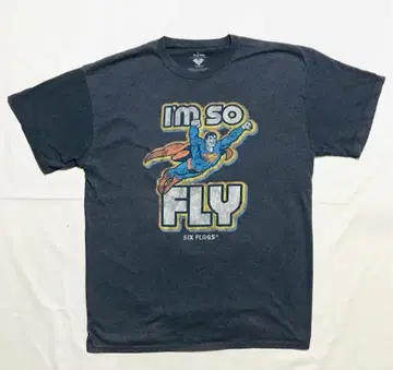DC 코믹 슈퍼맨 티셔츠 L SUPER MAN FLY 영화 티셔츠