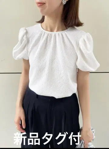 택 포함 새상품 백리본 자카드 블라우스 stylevoice for xxx