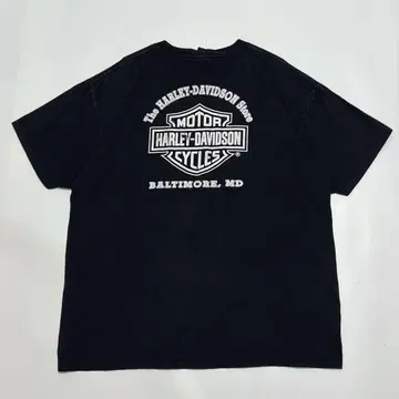 00s 할리데이비슨 블랙 할리 T XL 블랙 포켓 T6831