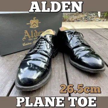 ALDEN/알든/페이턴트/플레인토/스트레이트/26.5/8.5/블랙