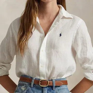 Ralph Lauren CLASSIC FIT 린넨 셔츠 화이트