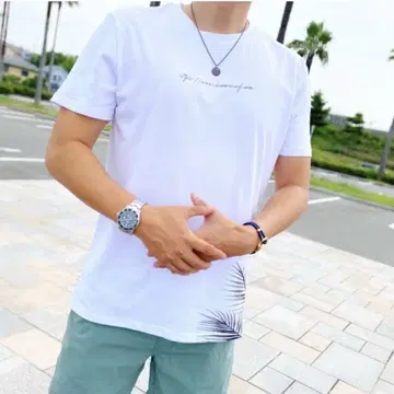 서해안 스타일 LUSSO SURF 야자수 백 프린트 티셔츠 M