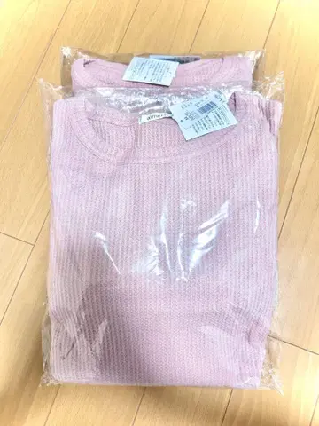 에메필 부드러운 와플 복대 포함 긴팔 상하의 세트 긴팔 파자마 2장