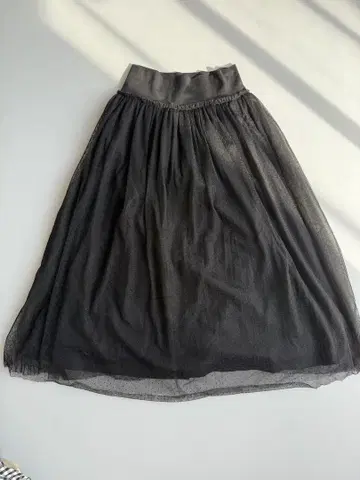 MONNALISA 블랙 플레어 스커트