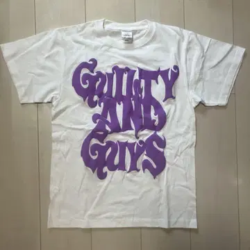 guiltyguys 티셔츠 사이즈 S 화이트 로고 보라색