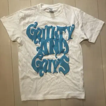 guiltyguys 티셔츠 사이즈 S 화이트 로고 스카이블루
