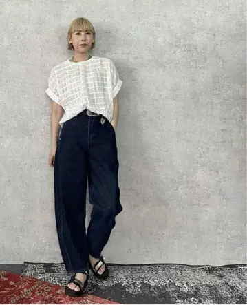 새상품 TRANOI 트라노이 캔디 시어 탑