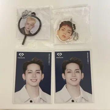 TREASURE 현석 캡슐 토이 얼굴 아크링 키링 포토 카드 세트
