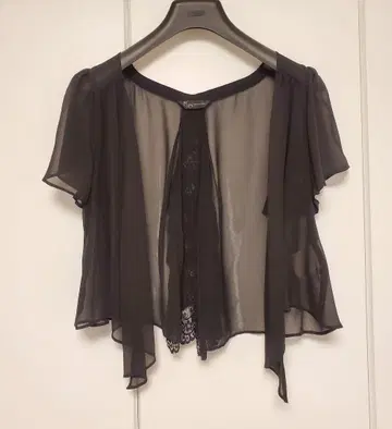 Raybeams 쉬폰 볼레로 블랙