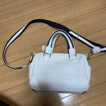 키타무라 미니 보스턴 백 숄더 화이트