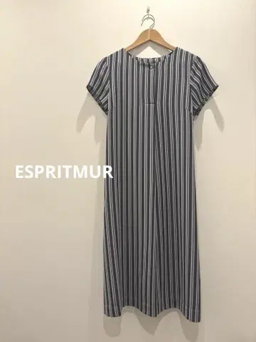 새상품 ESPRITMUR 에스프리 뮬 M 반팔 원피스 스트라이프