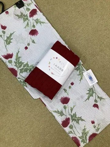 미사용 새상품 재단 완성 유카타와 헤고 오비 세트 바로 입을 수 있습니다