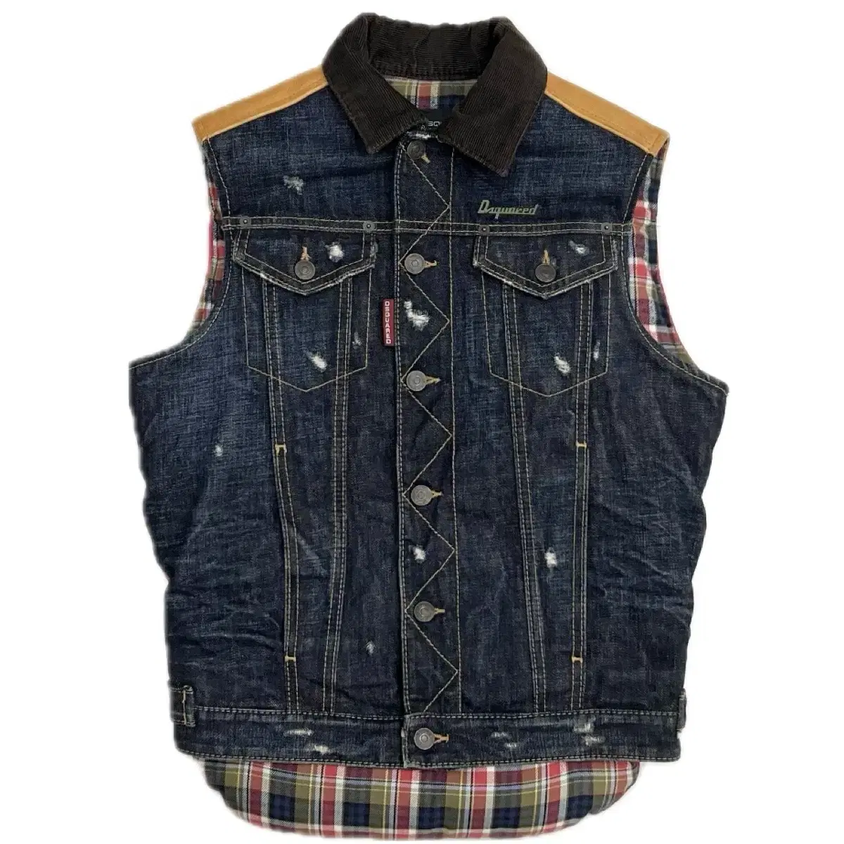 DSQUARED2 디스퀘어드 Dsquared2 Blue Denim Padded Vest Jacket
