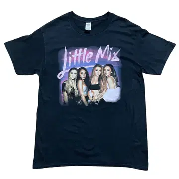 LittleMix 걸그룹 반팔 티셔츠 프린트 로고 블랙 L