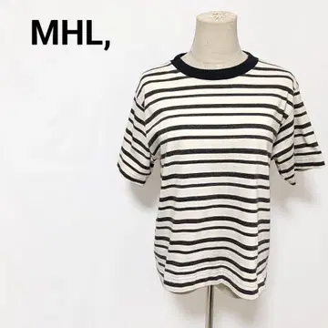 [새상품급] MHL. 엠에이치엘 보더 반팔 티셔츠 코튼 100%