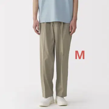 MUJI 신사용 바람이 잘 통하는 턱 테이퍼드 팬츠 M