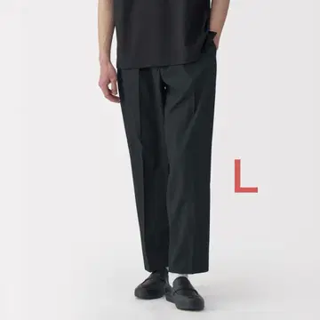 MUJI 신사용 바람이 잘 통하는 턱 테이퍼드 팬츠 L