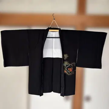 미사용 새상품 겉옷 블랙 단풍 꽃 문양