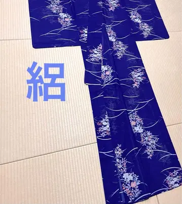 명주 워셔블 여름 기모노 시바 꽃