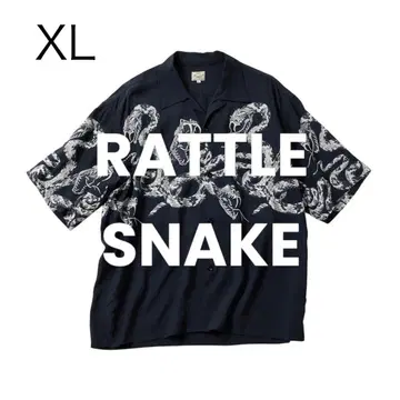래틀 스네이크 패턴 반팔 셔츠 XL