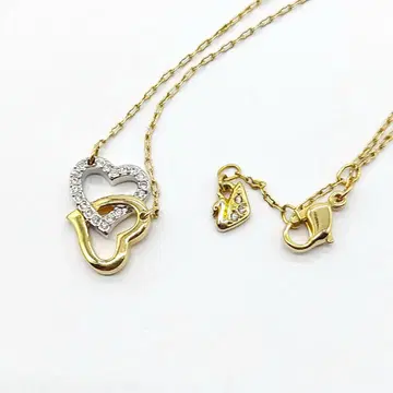 새상품급 SWAROVSKI 목걸이 하트 모티브 큐빅