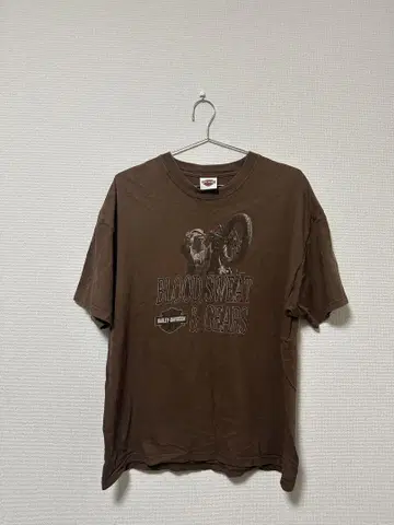 할리데이비슨 브라운 티셔츠 XL