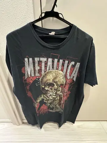 METALLICA 스컬 프린트 티셔츠 블랙
