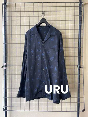 미착용 URU 우루 레이온 셔츠 오픈 카라 레이온 셔츠