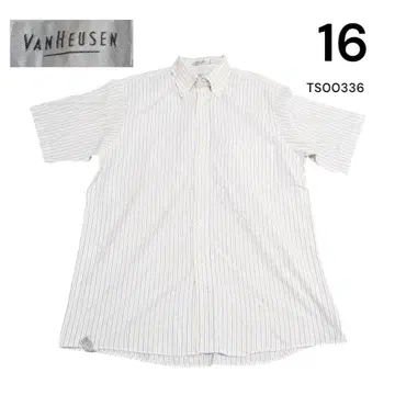 VANHEUSEN 구제 의류 스트라이프 반팔 셔츠 16 멀티