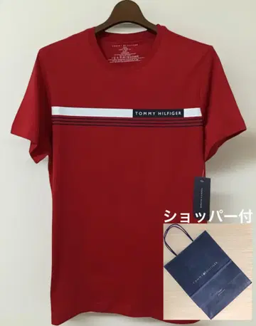 새상품 쇼핑백 포함 Tommy Hilfiger 남성용 로고 티셔츠