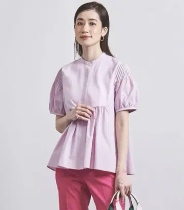 UNITED ARROWS 라벤더 반팔 셔츠